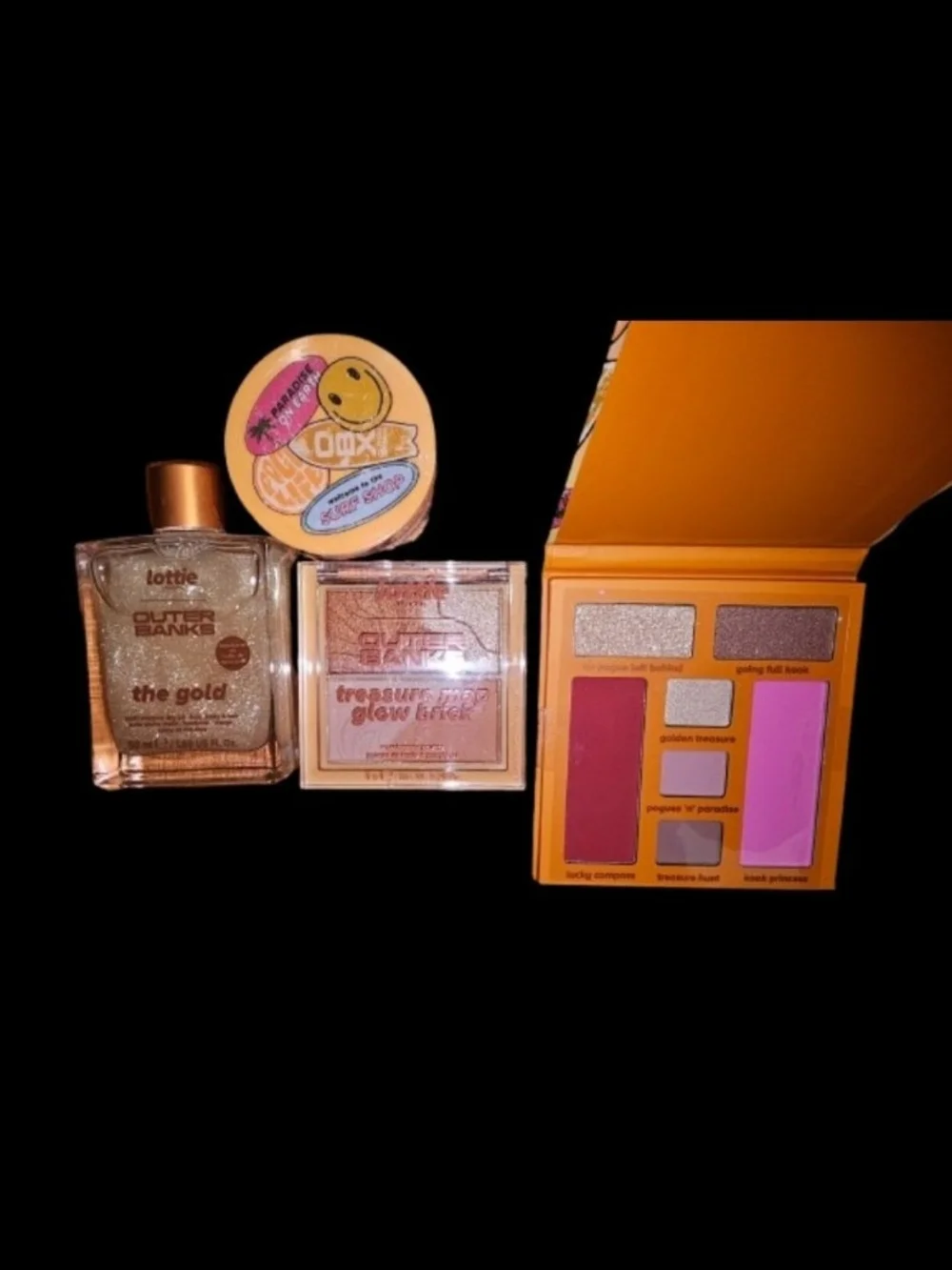 Lottie London Outer Banks Makeup Set in Warm Gold & Bronze DISCONTINUED
